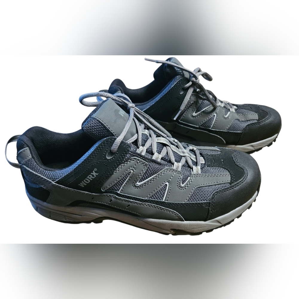 Worx Work Shoes w/Steel Toe made By Red Wing Gray/Black Men's Size 12M